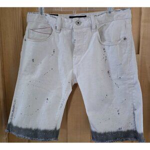 Heritage Denim Brand Distressed White Denim Shorts W32 Cult of Individuality